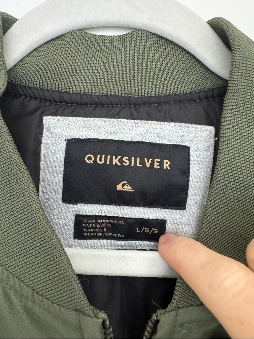 Quiksilver Ogoki Men's Olive Bomber Jacket - Picture 11 of 13